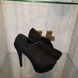 Platform black booties...Twisted Alyssa Booties